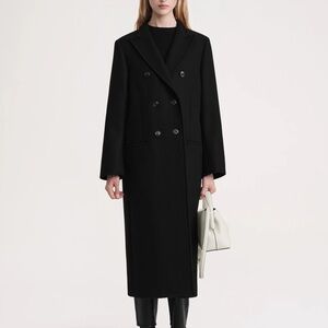 Toteme Black Tailored Coat - Size 34